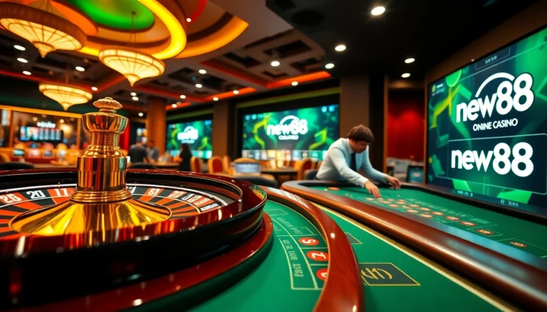 Experience new88 online gaming with an engaging roulette wheel and dynamic player interactions.